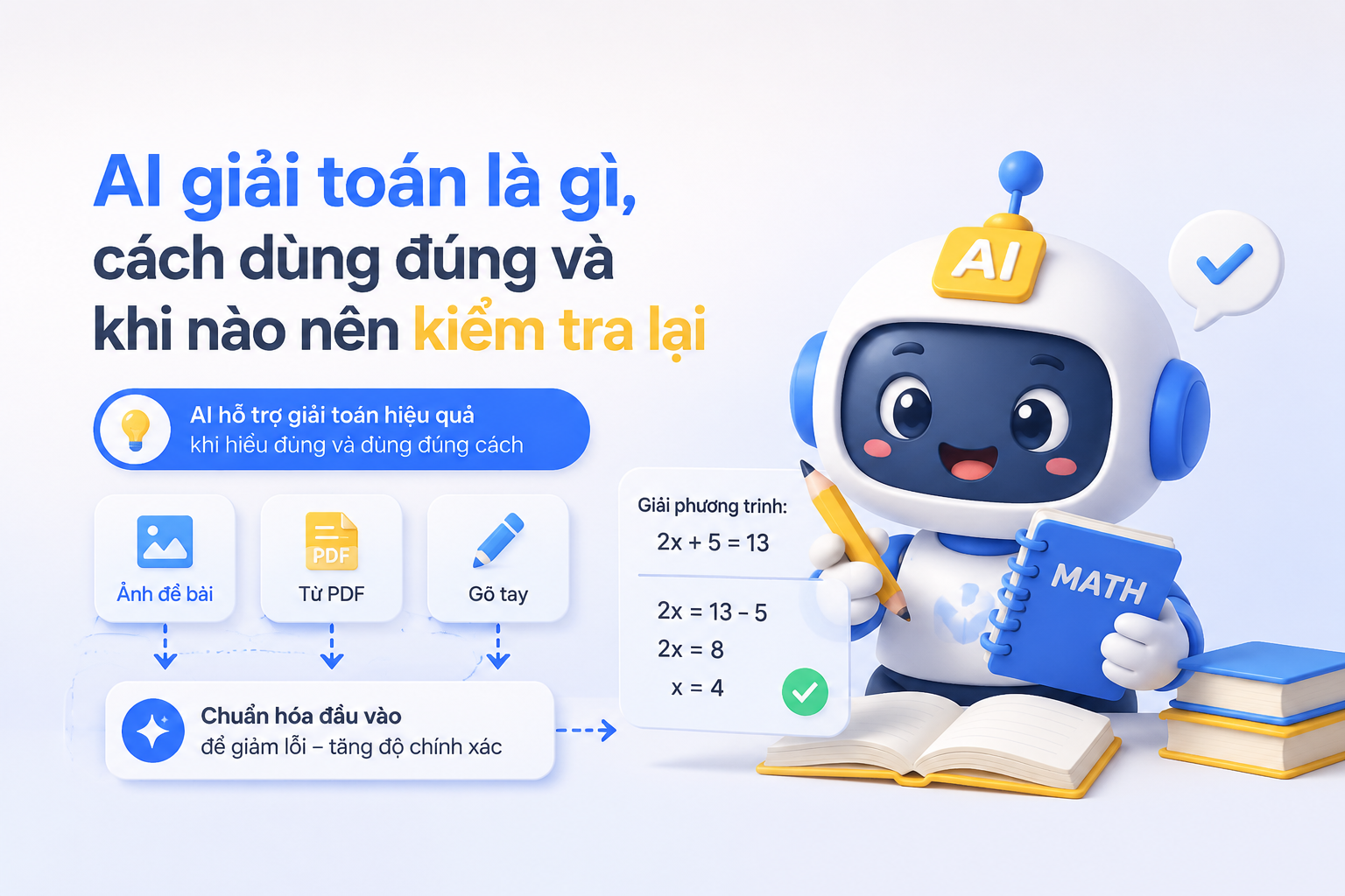 Minh họa cách AI giải toán đọc đề từ ảnh và văn bản