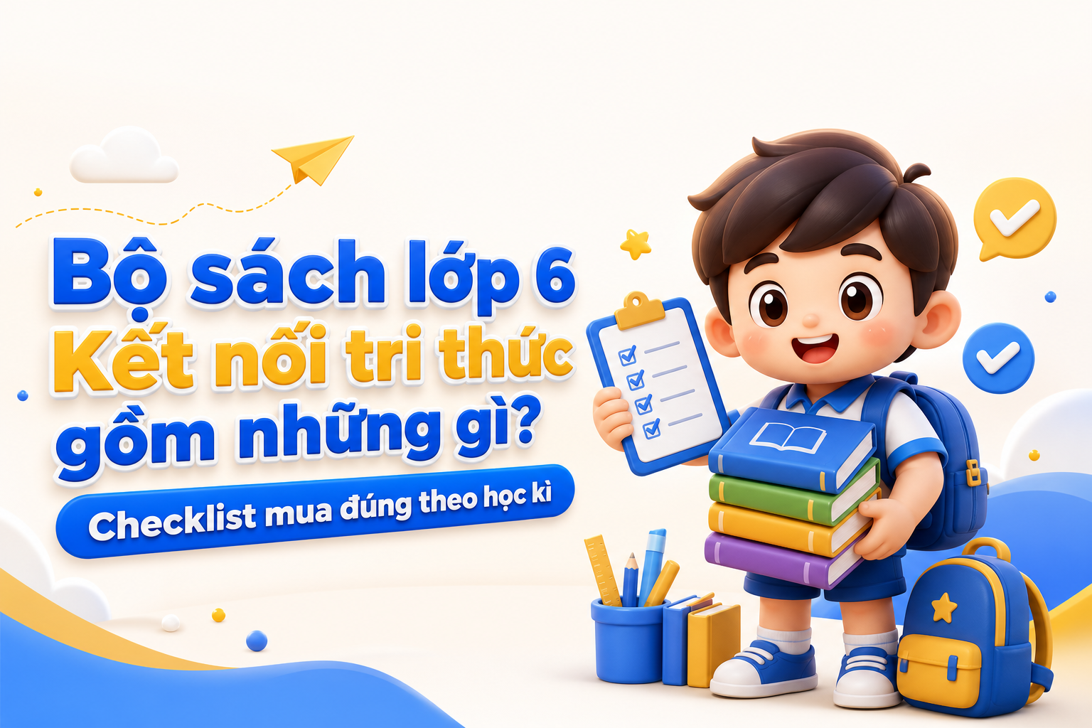 Checklist mua bộ sách lớp 6 Kết nối tri thức theo học kì