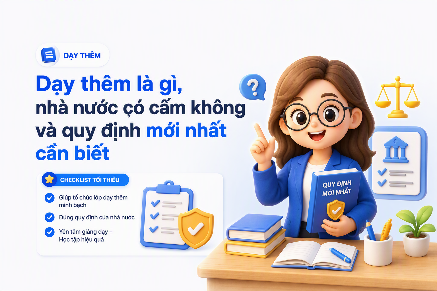 Checklist mở lớp dạy thêm hợp pháp và các bước công khai thông tin