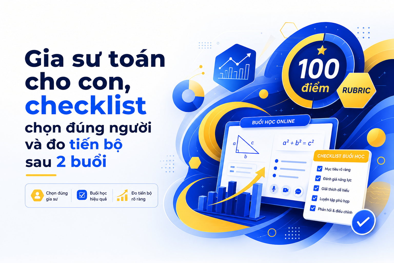 Rubric 100 điểm đánh giá gia sư toán sau 2 buổi