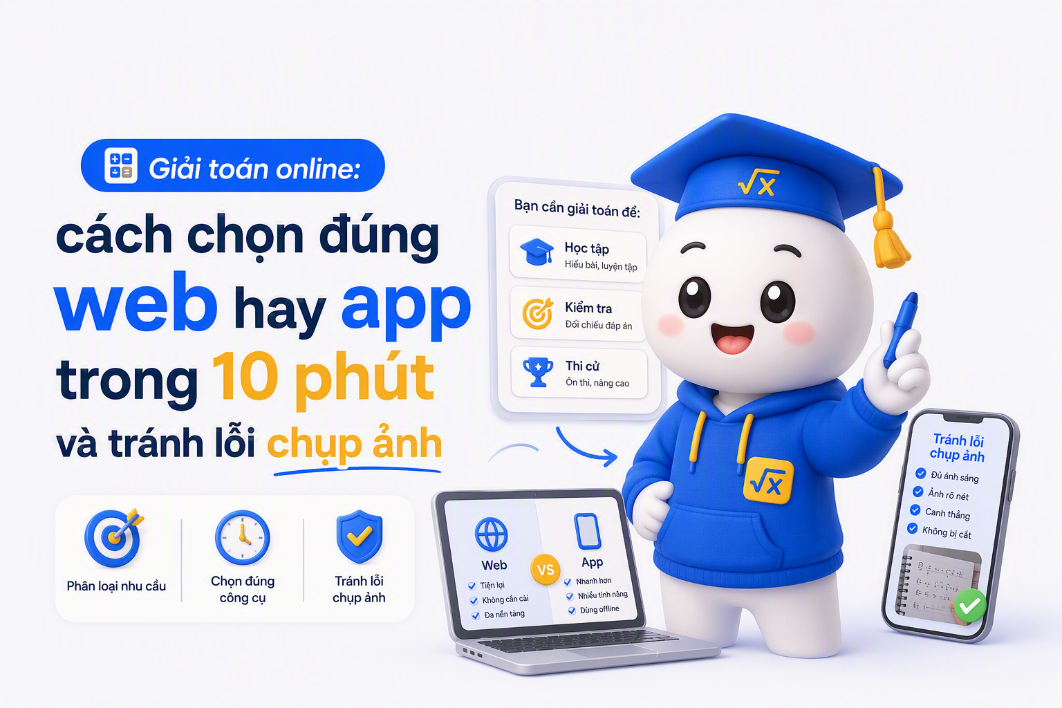 Quy trình chọn giải toán online trong 60 giây