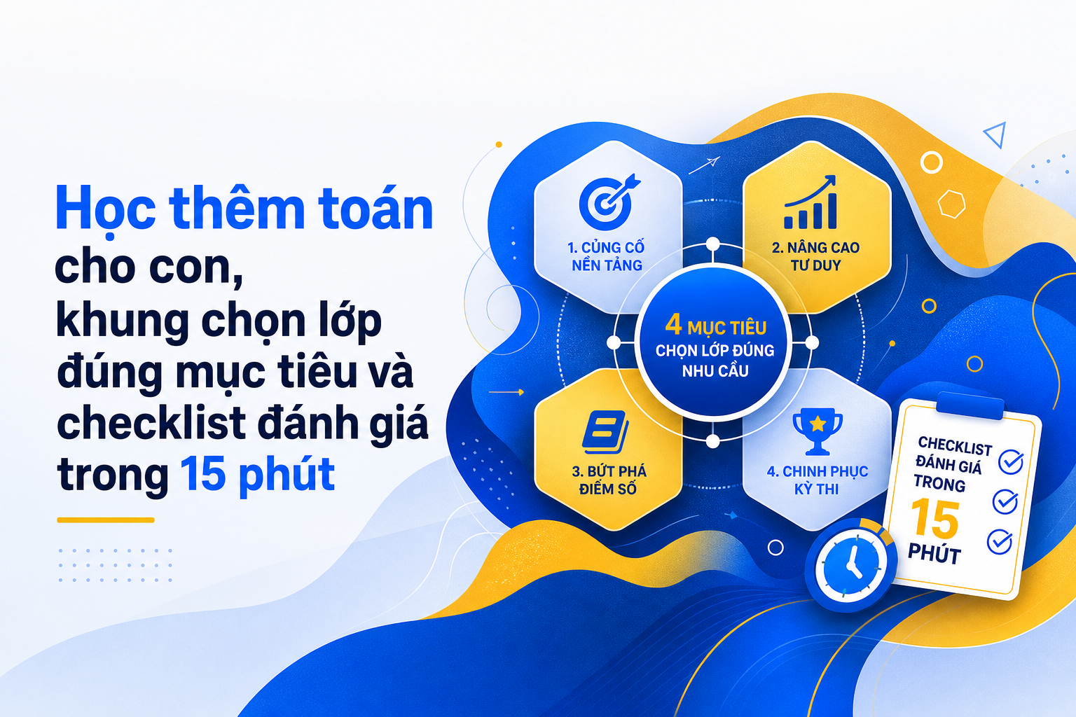 Khung xác định mục tiêu học thêm toán cho con lớp 6–9