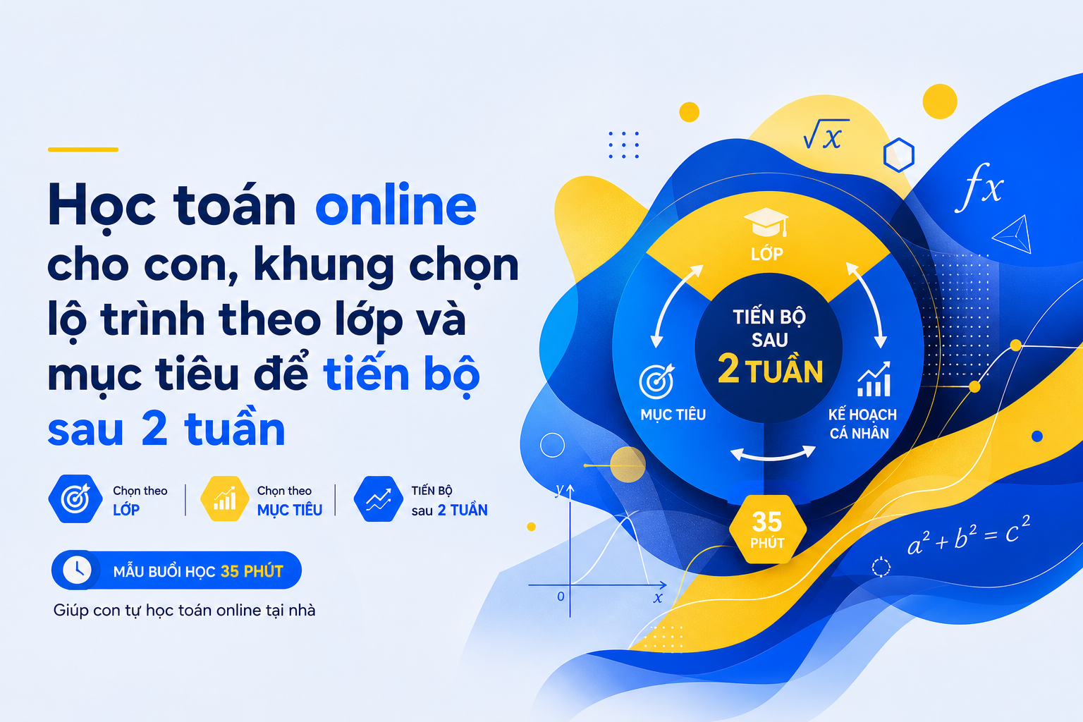 Lịch học toán online 30-45 phút mỗi ngày cho học sinh lớp 6-9