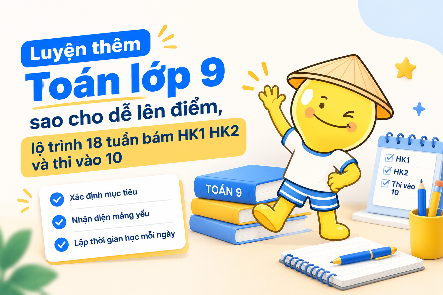 Checklist 15 phút chẩn đoán luyện thêm Toán lớp 9