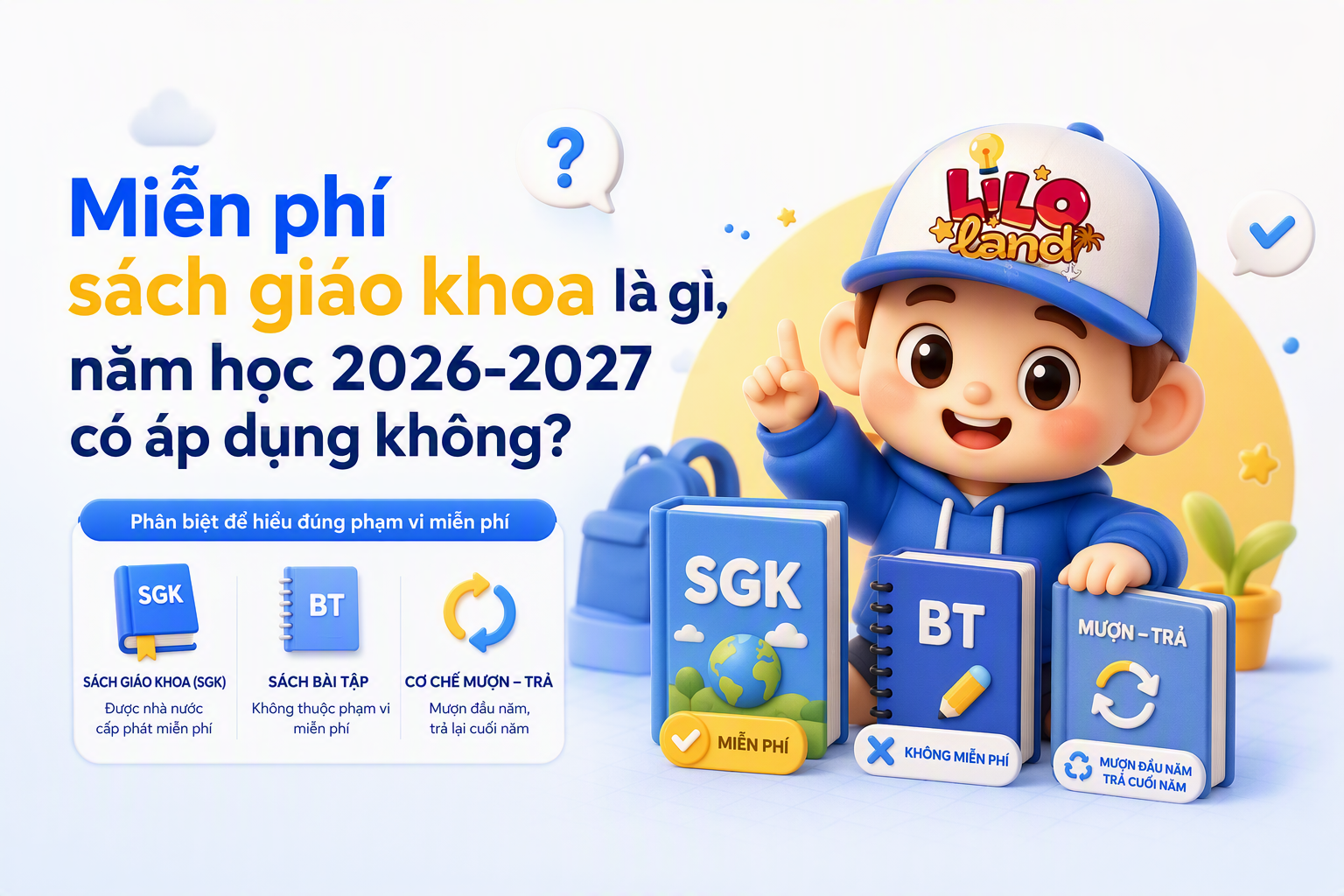 Khái niệm miễn phí sách giáo khoa và phạm vi áp dụng tại trường