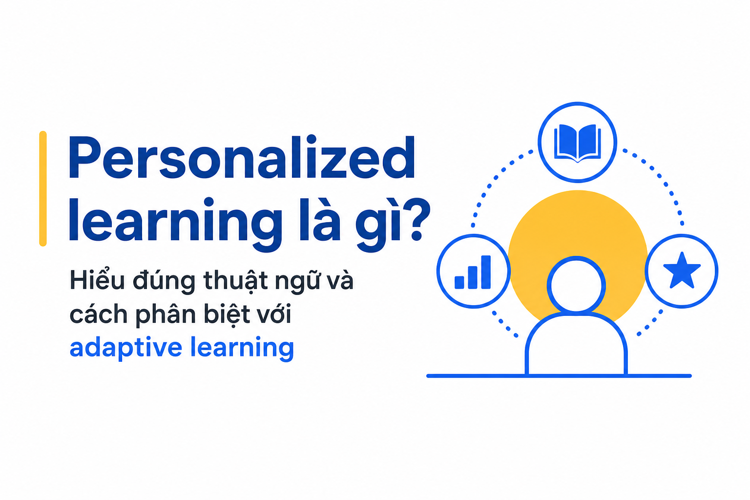 Bảng phân biệt personalized learning và adaptive learning