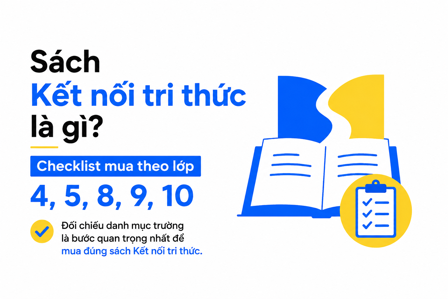 Checklist mua sách Kết nối tri thức theo danh mục trường