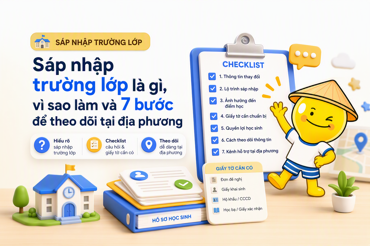Checklist câu hỏi và giấy tờ cần công bố khi sáp nhập trường lớp