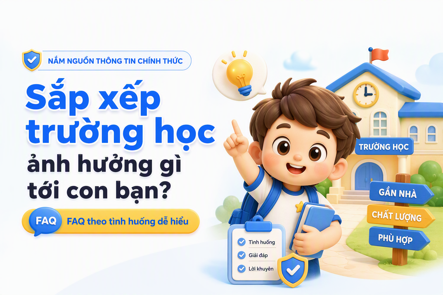 Minh họa mạng lưới trường lớp sau sắp xếp trường học
