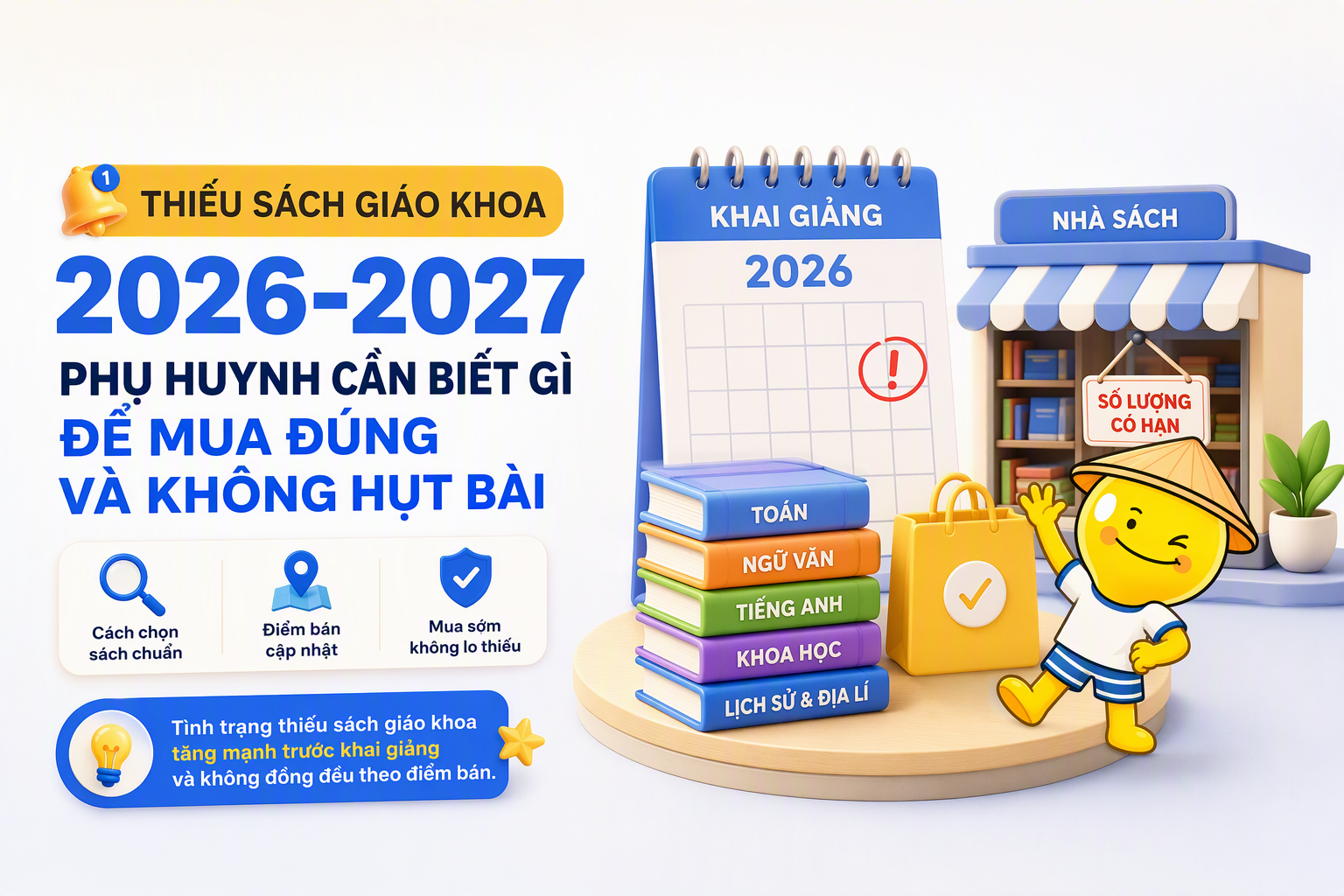Phụ huynh tìm mua sách trước khai giảng khi thiếu sách giáo khoa