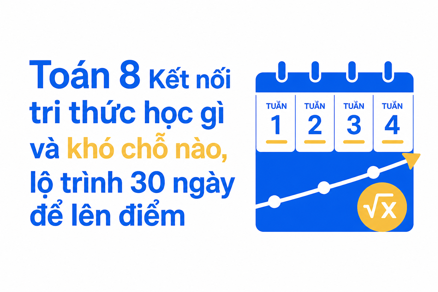 Lộ trình 30 ngày học Toán 8 Kết nối tri thức theo tuần