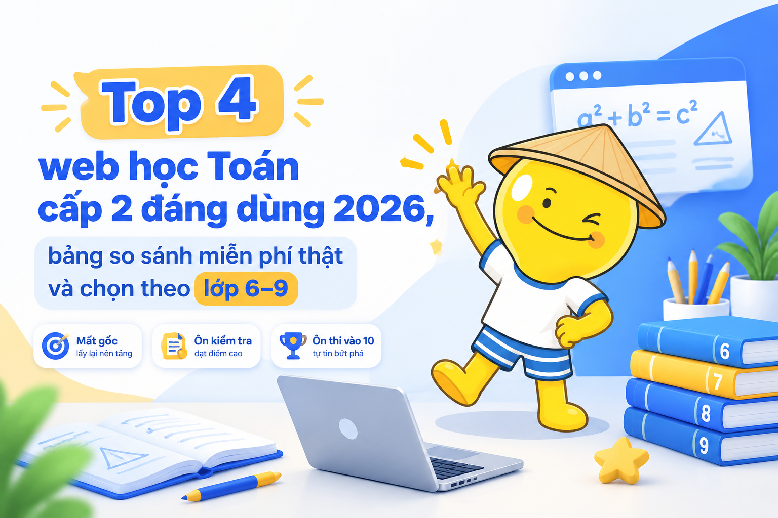 So sánh nhanh top 4 web học Toán cấp 2 theo mục tiêu học