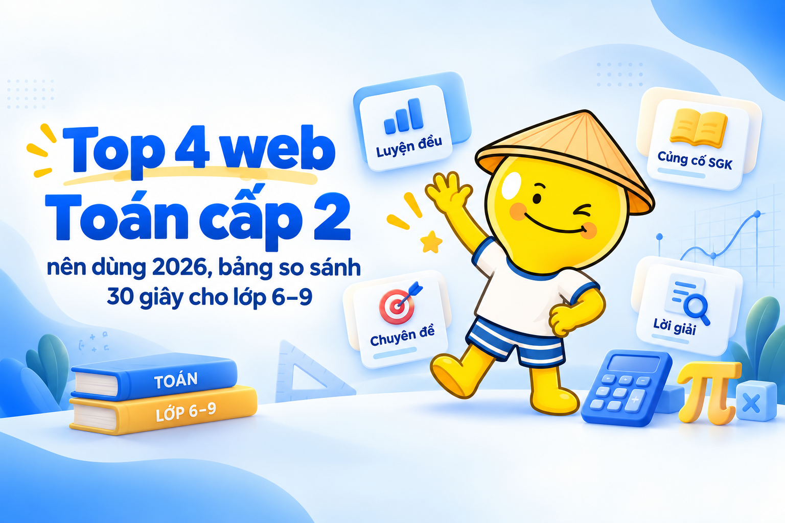 So sánh nhanh top 4 web Toán cấp 2 theo nhu cầu học sinh