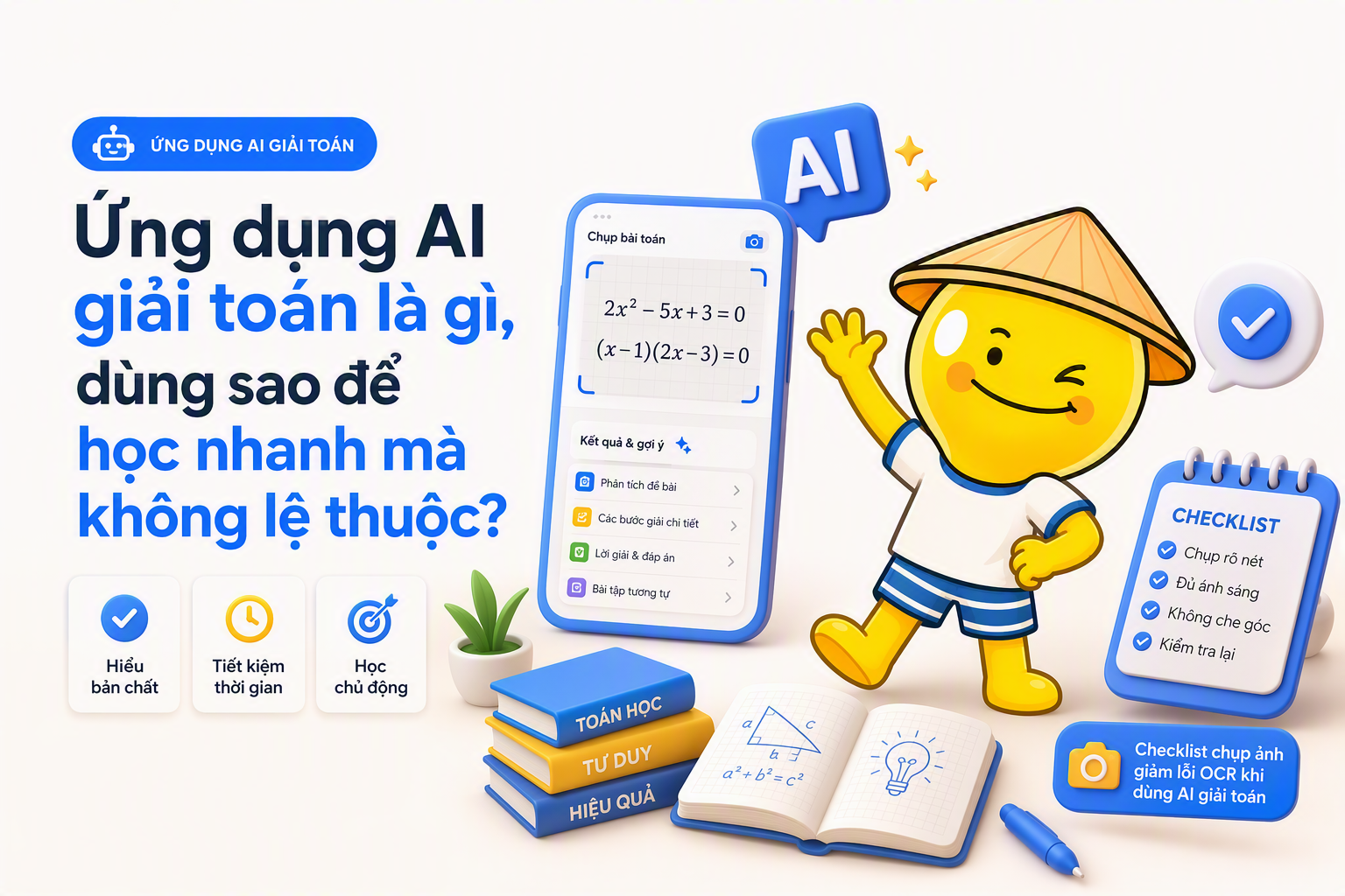 Checklist chụp ảnh đề Toán rõ để AI nhận dạng đúng